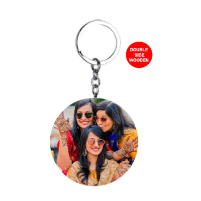 Double Side Wooden Key Chain