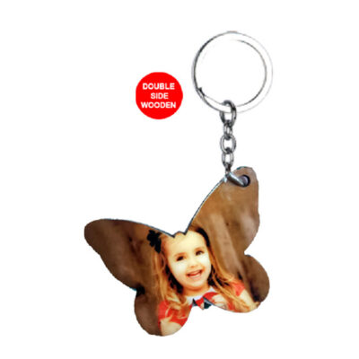Double Side Wooden Key Chain